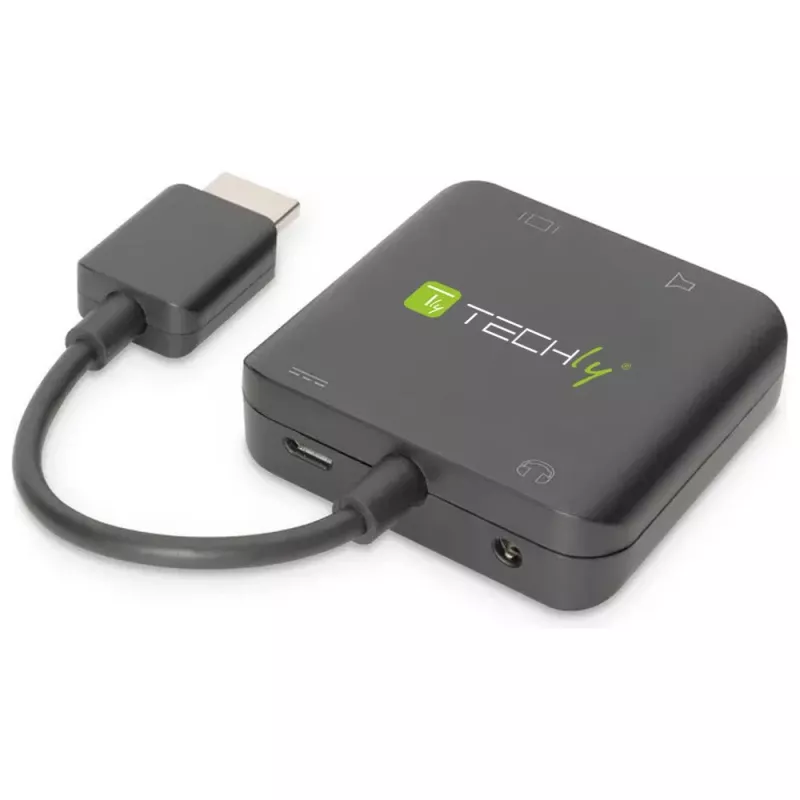 Techly HDMI audio ekstraktors Stereo/Audio 5.1 kanālu 4K 3D IDATA HDMI-VGA8