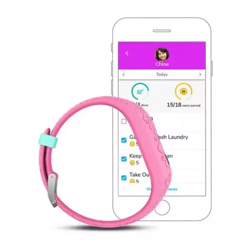 Plaukstas aproces aktivitātes izsekotājs Garmin Vivofit Jr.2 Rozā MIP displejs 88x88