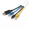 StarTech.com ciets kabeļu pārvaldības kanāls ar līmlenti un vāku, 1-1/4 collas (32 mm) P x 3/8 collas (11 mm) A - 3 pēdu (1 m) garums, PVC tīkla/strāvas vadu slēptuve/sienas vadu vadukts, maks. 12 kabeļi, UL sertificēts