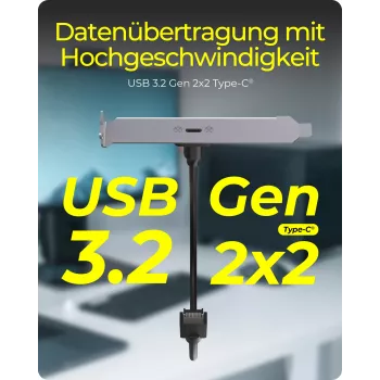 ICY BOX USB Type-C aizmugurējais panelis ar iekšējo USB Type-E savienotāju