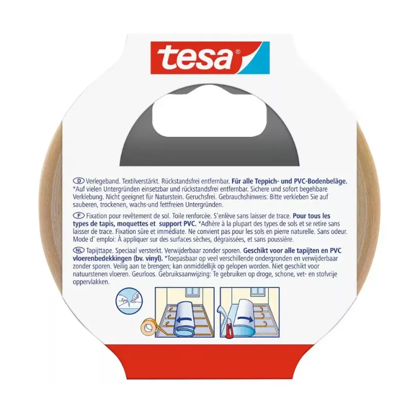 Līmlente Tesa 55735-00014-11, polipropilēna (PP) balta, 25 m × 50 mm, iekštelpu marķēšanai