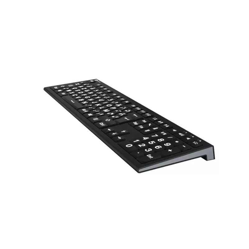 Tastatūra Logickeyboard LKB-LPWB-A2PC-FR Universāla USB AZERTY Franču Melna