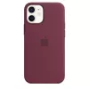 Cover Apple iPhone 12 mini Silicone Case with MagSafe Plum