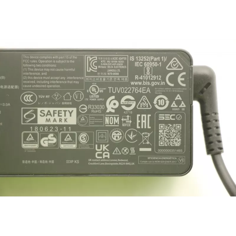 Lenovo 5A10W86302 strāvas adapteris Iekštelpu 65 W Melns