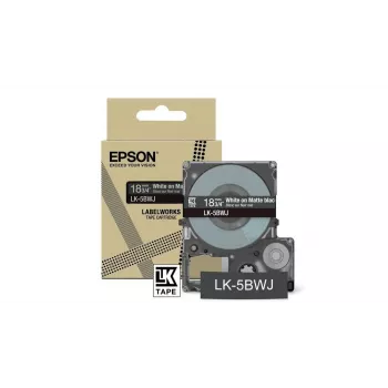 Epson LK-5BWJ etiķešu lente melna balta termopārnese 1,8 cm