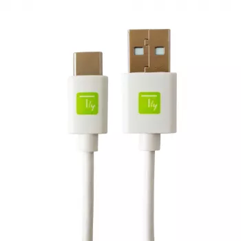 Techly ICOC MUSB20-CMAM20TW USB kabelis USB 2.0 2 m USB A USB C Balts