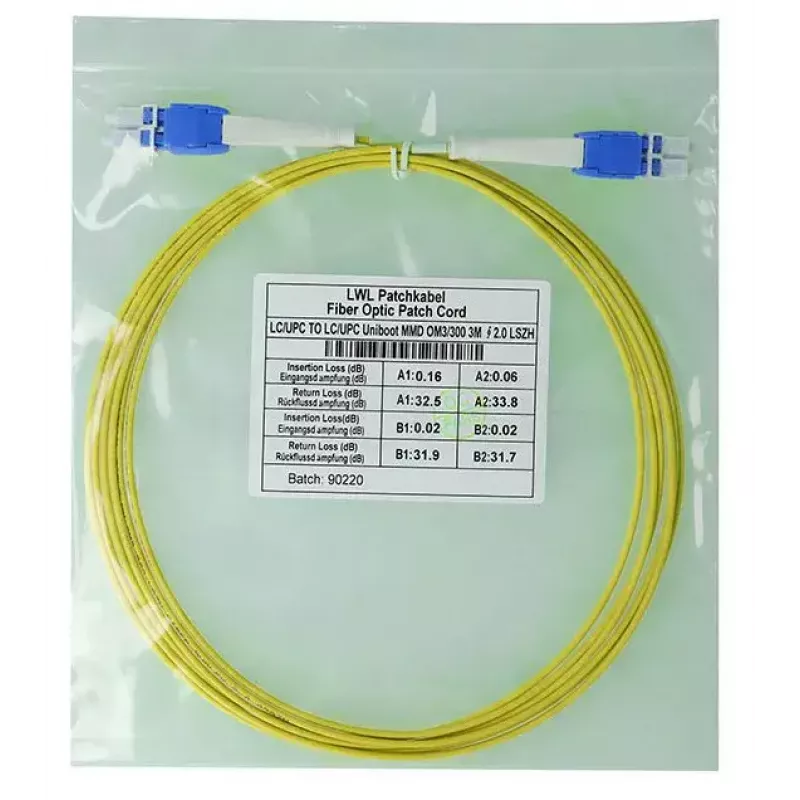 BlueOptics SFP8181BU5MK InfiniBand optiskās šķiedras kabelis 5m LC dzeltens
