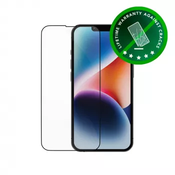 dbramante1928 Eco-Shield iPhone 13 13 Pro 14 Melns edge Putekļu un skrāpējumu izturīgs rūdīta stikla ekrāna aizsargs