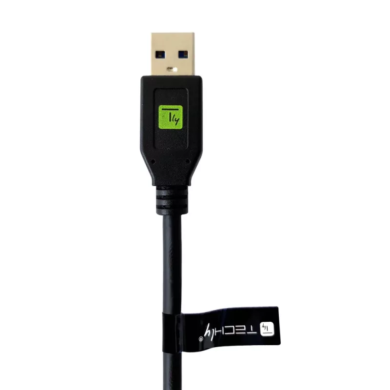 Techly ICOC MUSB312-CMAM05T USB kabelis USB 3.2 Gen 1 (3.1 Gen 1) 0,5 m USB A USB C Melns