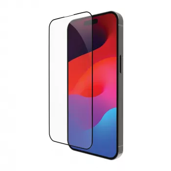 Clear screen protector d bramante eco-shield iPhone 15 Pro, caurspīdīgs ar melnu maliņu