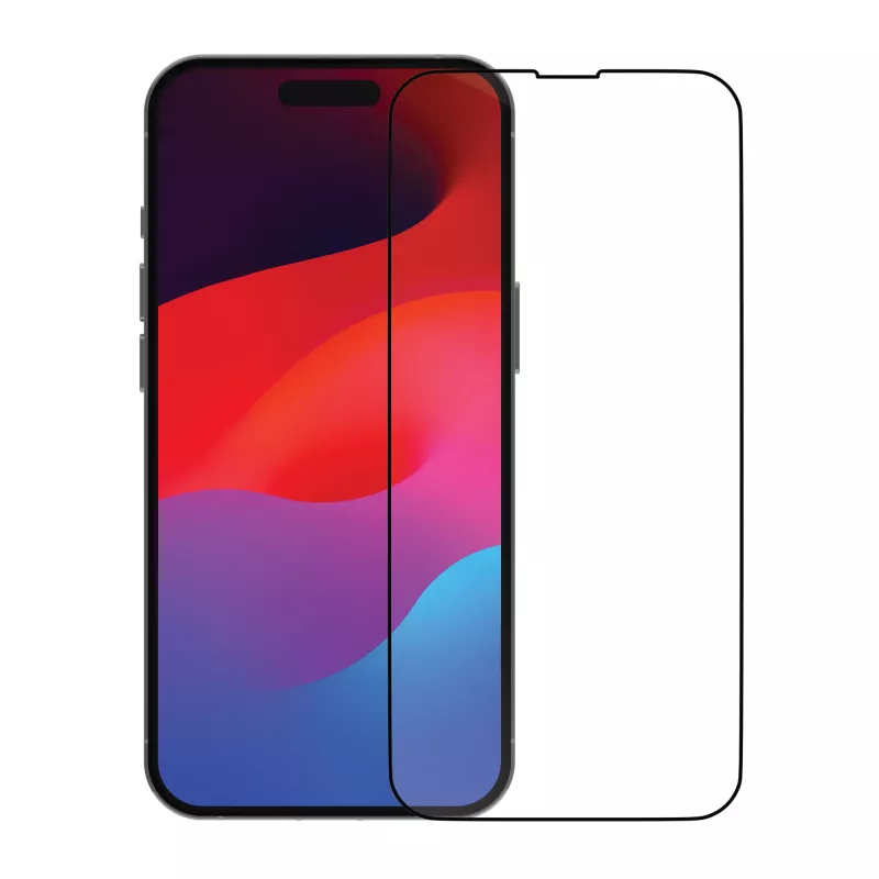 Clear screen protector d bramante eco-shield iPhone 15 Pro, caurspīdīgs ar melnu maliņu