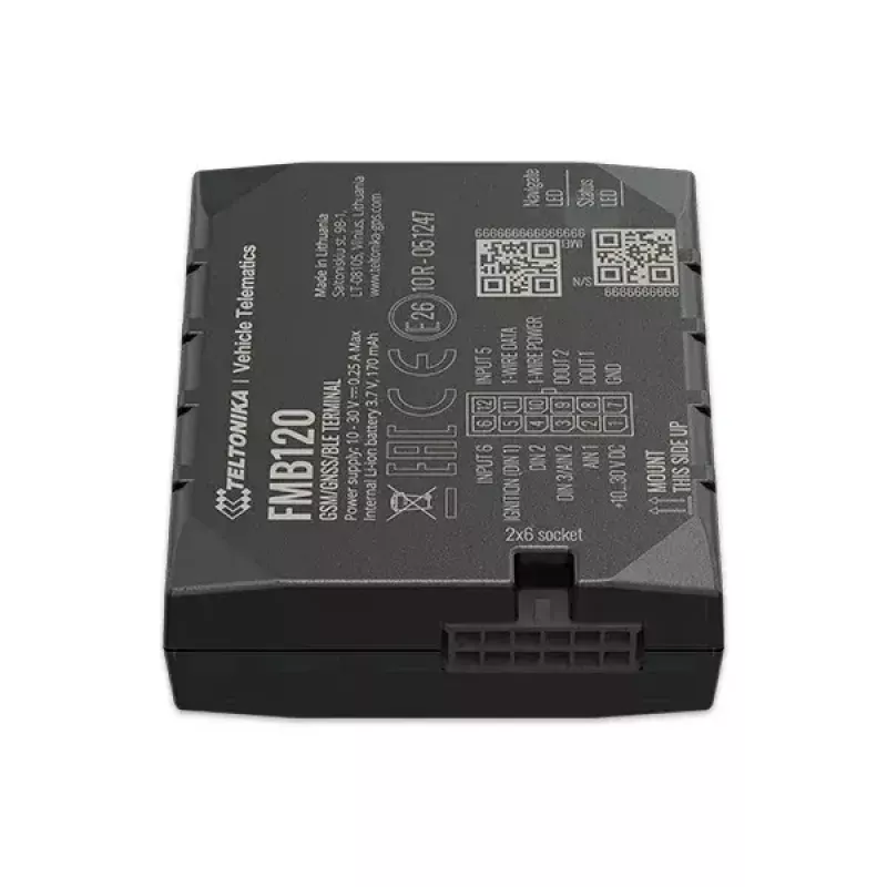 Teltonika FMB120 melns, pret putekļiem izturīgs automašīnas GPS izsekotājs