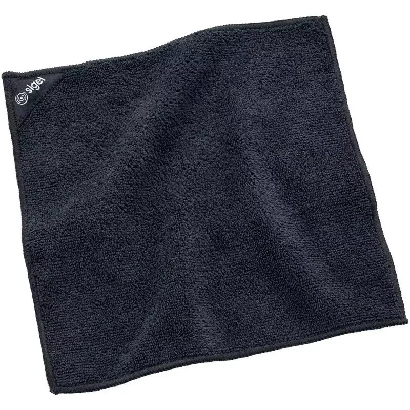 Tīrīšanas lupatiņa no mikrošķiedras Sigel BA110 neodīma melnā krāsā 250x250mm