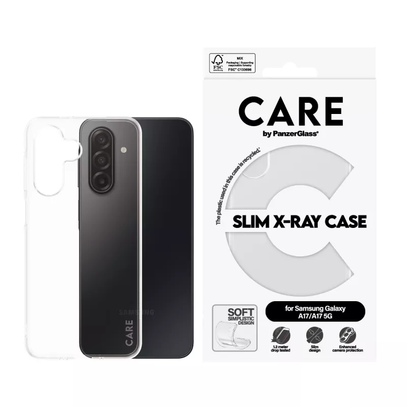Aizsargtelefona vāciņš PanzerGlass CARE Transparent X-Ray Soft Basic Samsung Galaxy (modelis CR73372)