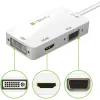 Techly Adapter 3 in 1 Mini DisplayPort (Thunderbolt) to HDMI / DVI / VGA IADAP MDP-COMBOF12