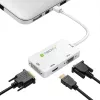 Techly Adapter 3 in 1 Mini DisplayPort (Thunderbolt) to HDMI / DVI / VGA IADAP MDP-COMBOF12