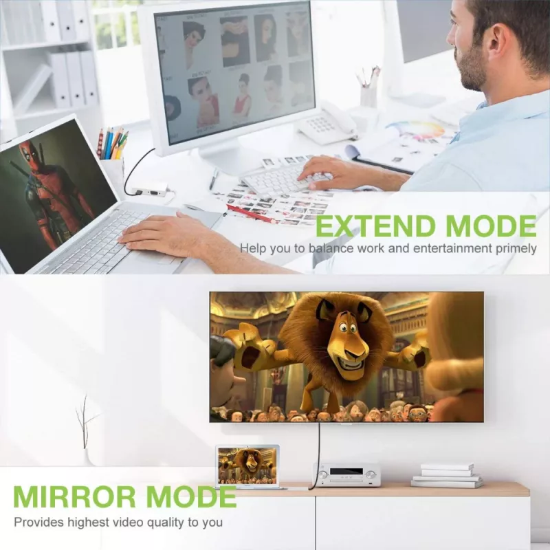 Techly Adapter 3 in 1 Mini DisplayPort (Thunderbolt) to HDMI / DVI / VGA IADAP MDP-COMBOF12