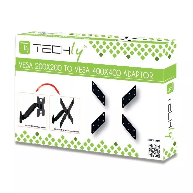 Techly Universāls Adapteris VESA 200x200 līdz 400x400 Melns ICA-LCD G11A