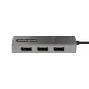 StarTech.com 3-Port USB-C Multi-Monitor Adapter, USB Type-C to 3x DisplayPort 1.4 MST Hub, Triple 4K 60Hz DP Laptop Display Extender / Splitter, HDR, Extra-Long Built-In kabelis - Windows Only