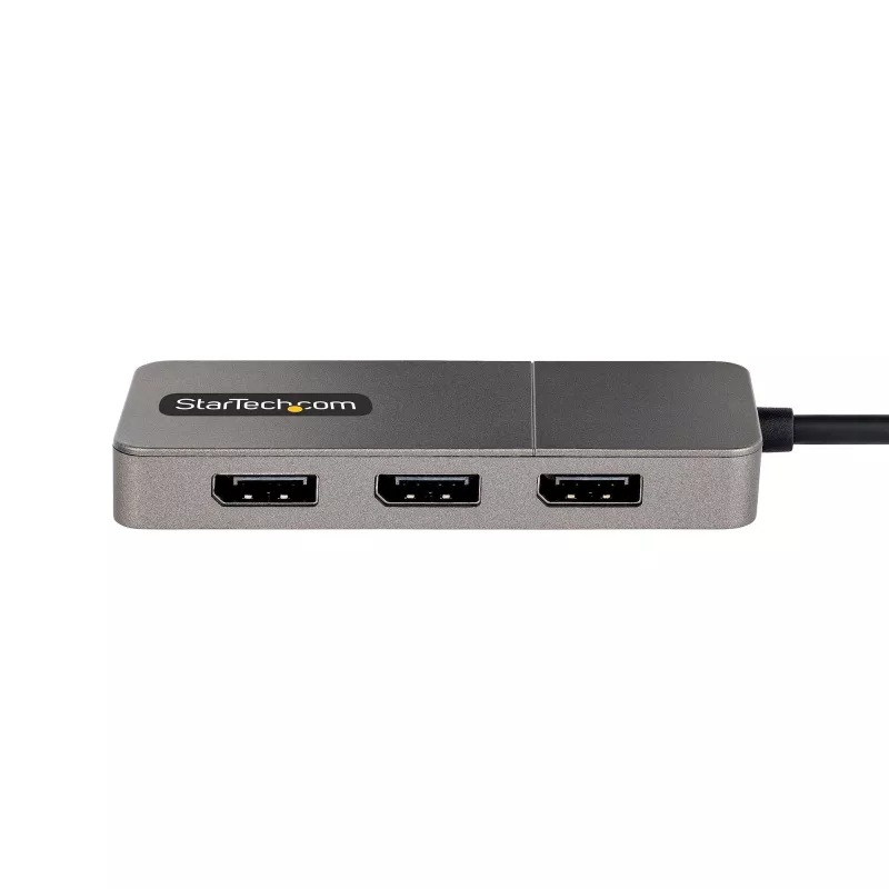 StarTech.com 3-Port USB-C Multi-Monitor Adapter, USB Type-C to 3x DisplayPort 1.4 MST Hub, Triple 4K 60Hz DP Laptop Display Extender / Splitter, HDR, Extra-Long Built-In kabelis - Windows Only