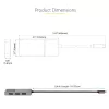 StarTech.com 3-Port USB-C Multi-Monitor Adapter, USB Type-C to 3x DisplayPort 1.4 MST Hub, Triple 4K 60Hz DP Laptop Display Extender / Splitter, HDR, Extra-Long Built-In kabelis - Windows Only