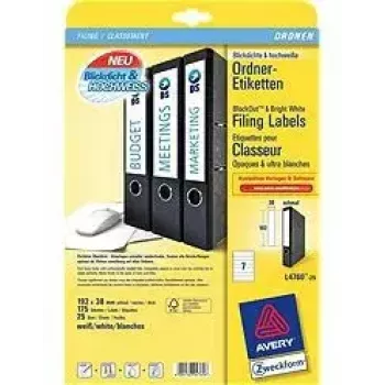 Printer Label Avery L4760-25 balta