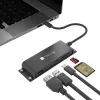 Techly IADAP-USBC-935 klēpjdatora dokstacija/portu replikators vadu USB 3.2 Gen 1 (3.1 Gen 1) Type-C melns