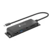 Techly IADAP-USBC-935 klēpjdatora dokstacija/portu replikators vadu USB 3.2 Gen 1 (3.1 Gen 1) Type-C melns