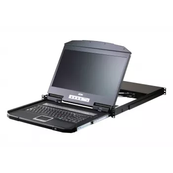 ATEN CL3116NX rack console 47 cm (18.5 inch) 1366 x 768 pixels Metal, Plastic Melns 1U