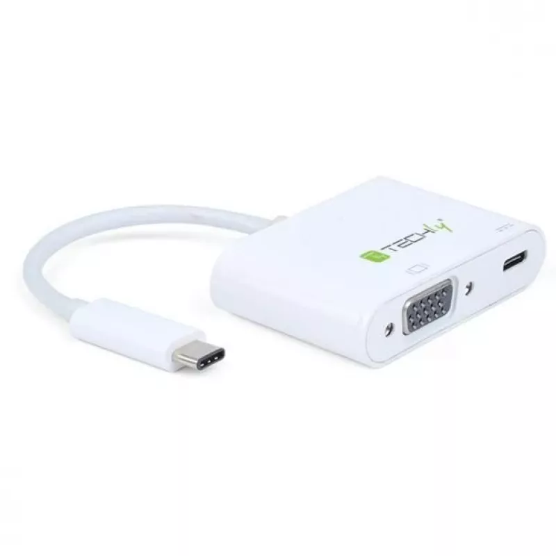 Techly Converter kabelis Adapter USB to VGA-C, C-Port USB uzlāde IADAP USB31-VU31