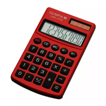 Pamata kalkulators Olympia LCD 1110 Pocket Red