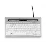 BakkerElkhuizen S-board 840 US Qwerty, Tenkeyless (80 - 87%), Vadu, USB, Šķērveida taustiņu slēdzis, QWERTY, Gaiši pelēks, Balts