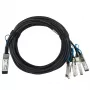 Tīkla kabelis BlueOptics DAC-QSFP-4SFP-10G-3M-BL QSFP28 4xSFP28 InfiniBand 3m Melns