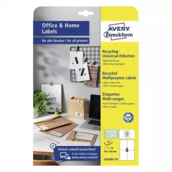 Pašlīmējošā uzlīme Taisnstūris AVERY LR3483-10