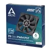 Ventilators Arctic P8 plāns PWM PST 80mm zema profila 38,23 m³/h šķidruma dinamiskais gultnis melns