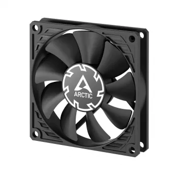 Ventilators Arctic P8 plāns PWM PST 80mm zema profila 38,23 m³/h šķidruma dinamiskais gultnis melns