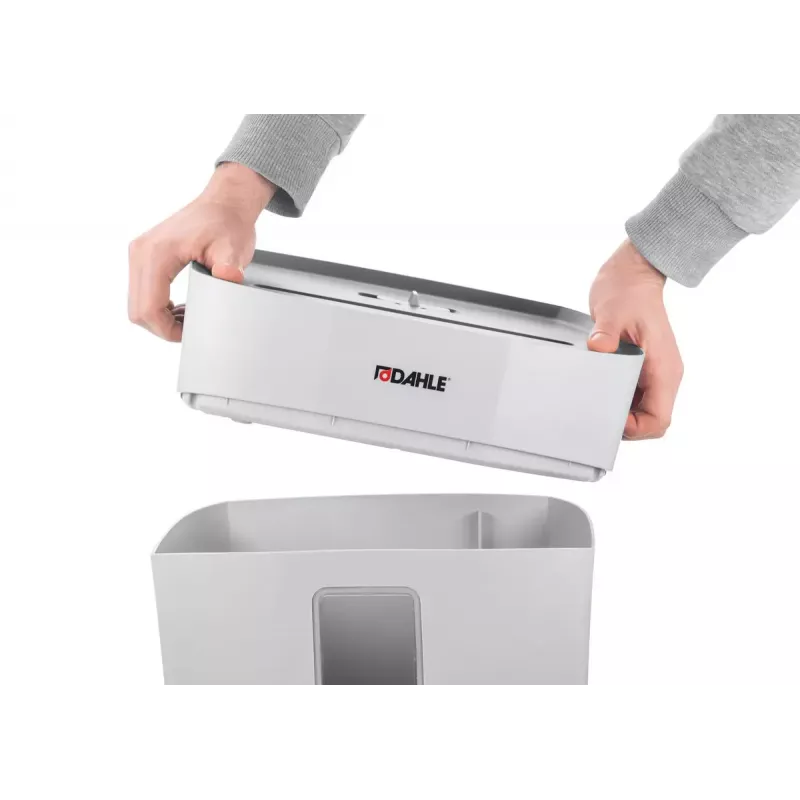 Papīra smalcinātājs Dahle PaperSAFE 100 ar krustveida smalcināšanu 70 dB 22 cm pelēks balts