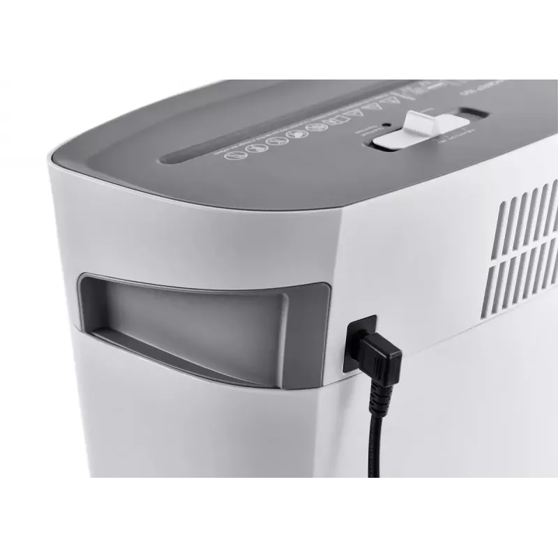 Papīra smalcinātājs Dahle PaperSAFE 100 ar krustveida smalcināšanu 70 dB 22 cm pelēks balts