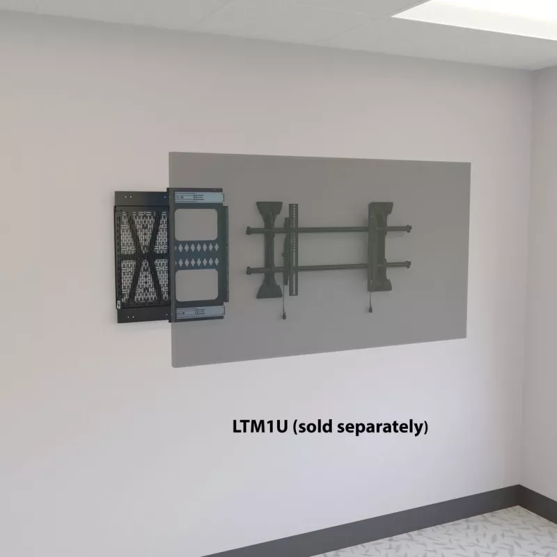 Chief Proximity Component Storage Slide-Lock Panel Melns 6.8 kg Wall Mount