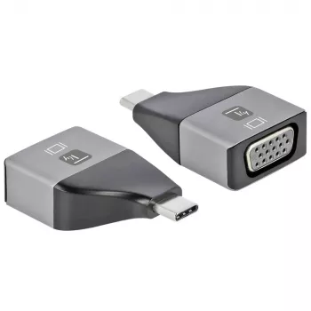 Techly IADAP USBC-VGAC USB grafikas adapteris 1920 x 1200 pikseļi Melns, Sudraba