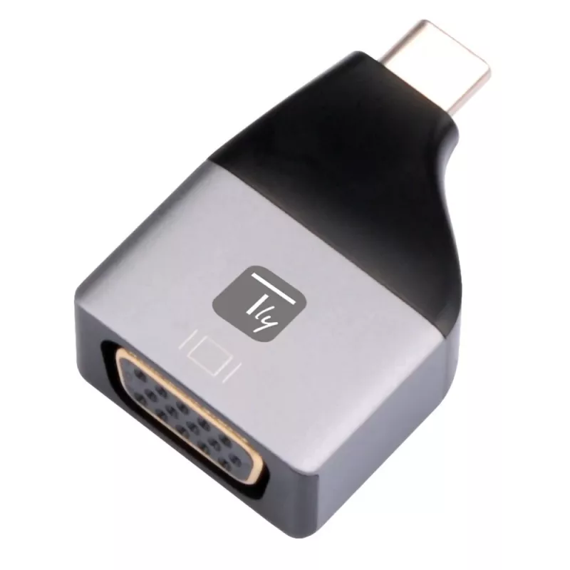 Techly IADAP USBC-VGAC USB grafikas adapteris 1920 x 1200 pikseļi Melns, Sudraba