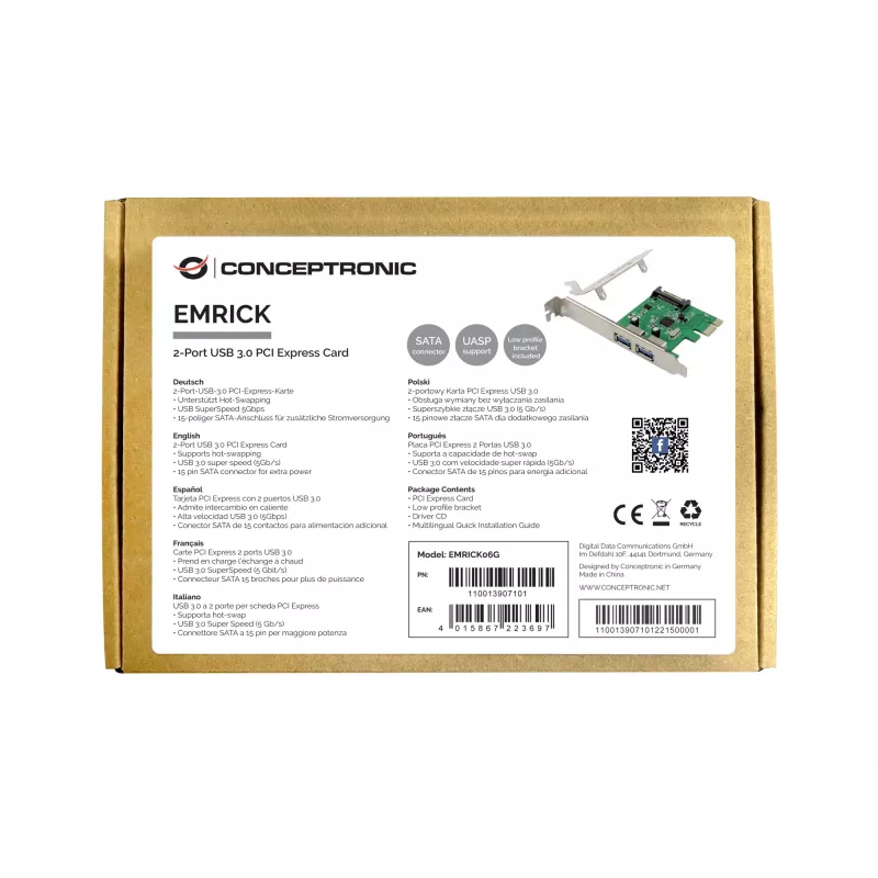 Conceptronic EMRICK 2-portu USB 3.0 PCIe karte