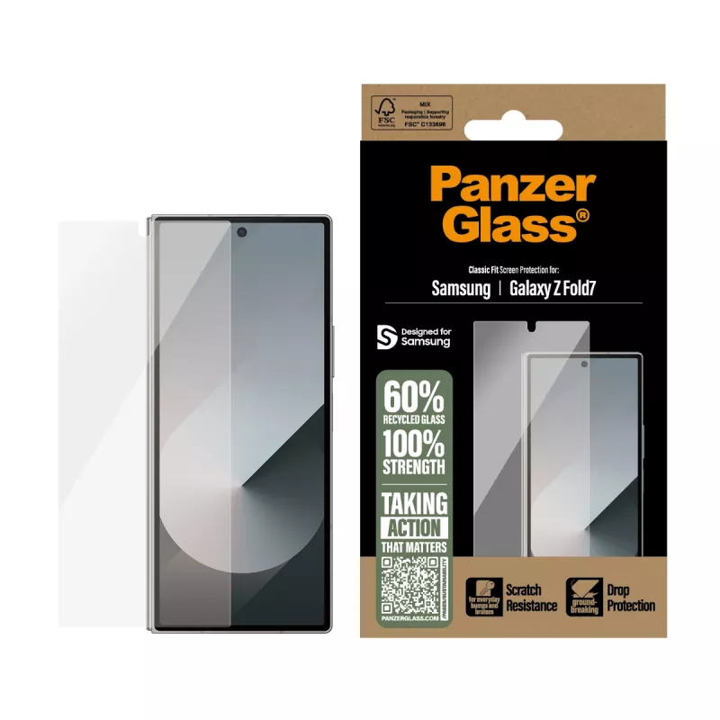 Ekrāna aizsargs PanzerGlass Samsung Galaxy Z Fold7 — Ultra-Wide Fit
