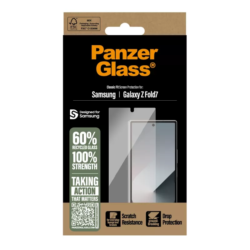 Ekrāna aizsargs PanzerGlass Samsung Galaxy Z Fold7 — Ultra-Wide Fit