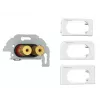 Kontaktligzda Kindermann 7456000414 2 x RCA melna zelta balta