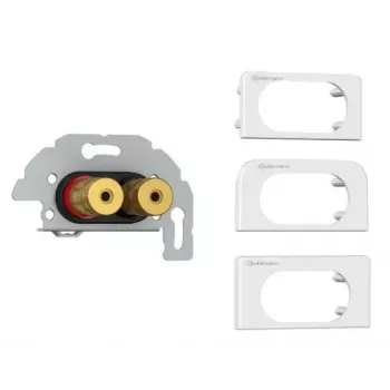 Kontaktligzda Kindermann 7456000414 2 x RCA melna zelta balta