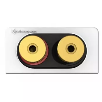 Kontaktligzda Kindermann 7456000414 2 x RCA melna zelta balta