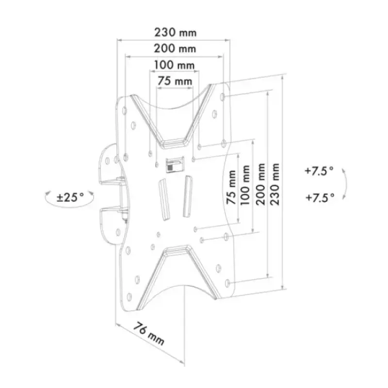 TV sienas stiprinājums Schwaiger LWH14225 513 melns