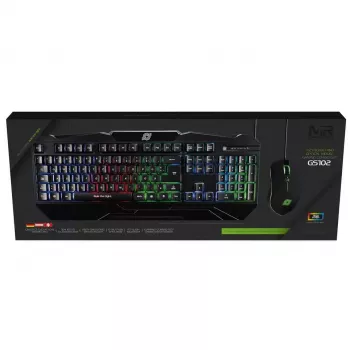 MediaRange MRGS102 spēļu tastatūra un pele USB QWERTZ melna RGB