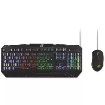 MediaRange MRGS102 spēļu tastatūra un pele USB QWERTZ melna RGB